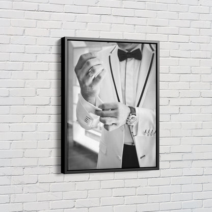 James Bond Poster Black and White Movie Poster Canvas Wall Art Home Decor Framed Art Poster for Home