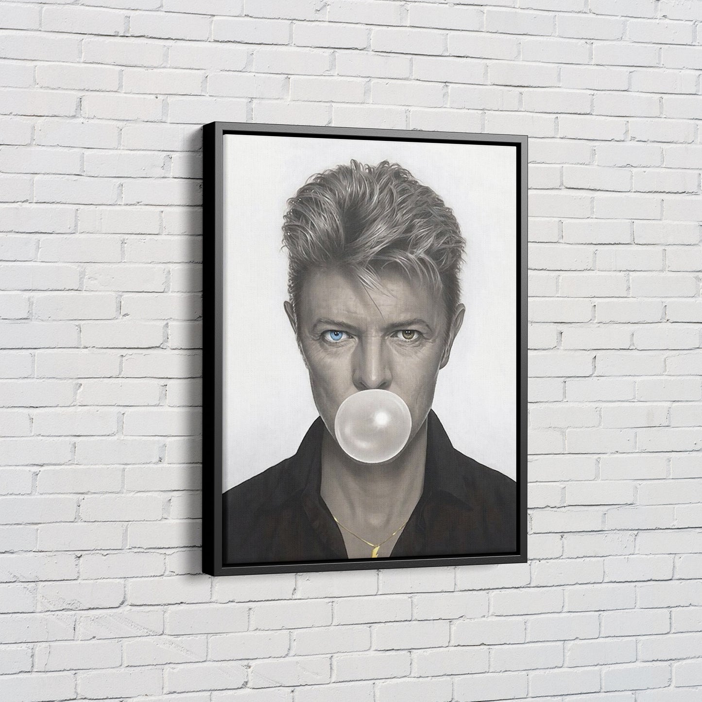 David Bowie Poster Chewing Gum Canvas Wall Art Home Decor Framed Art