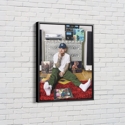 Mac Miller Poster with Albums Poster Rapper Canvas Wall Art Home Decor Framed Art