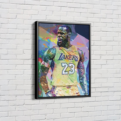 Lebron James Pop Art Poster Los Angeles Lakers Canvas Wall Art Home Decor Framed Art