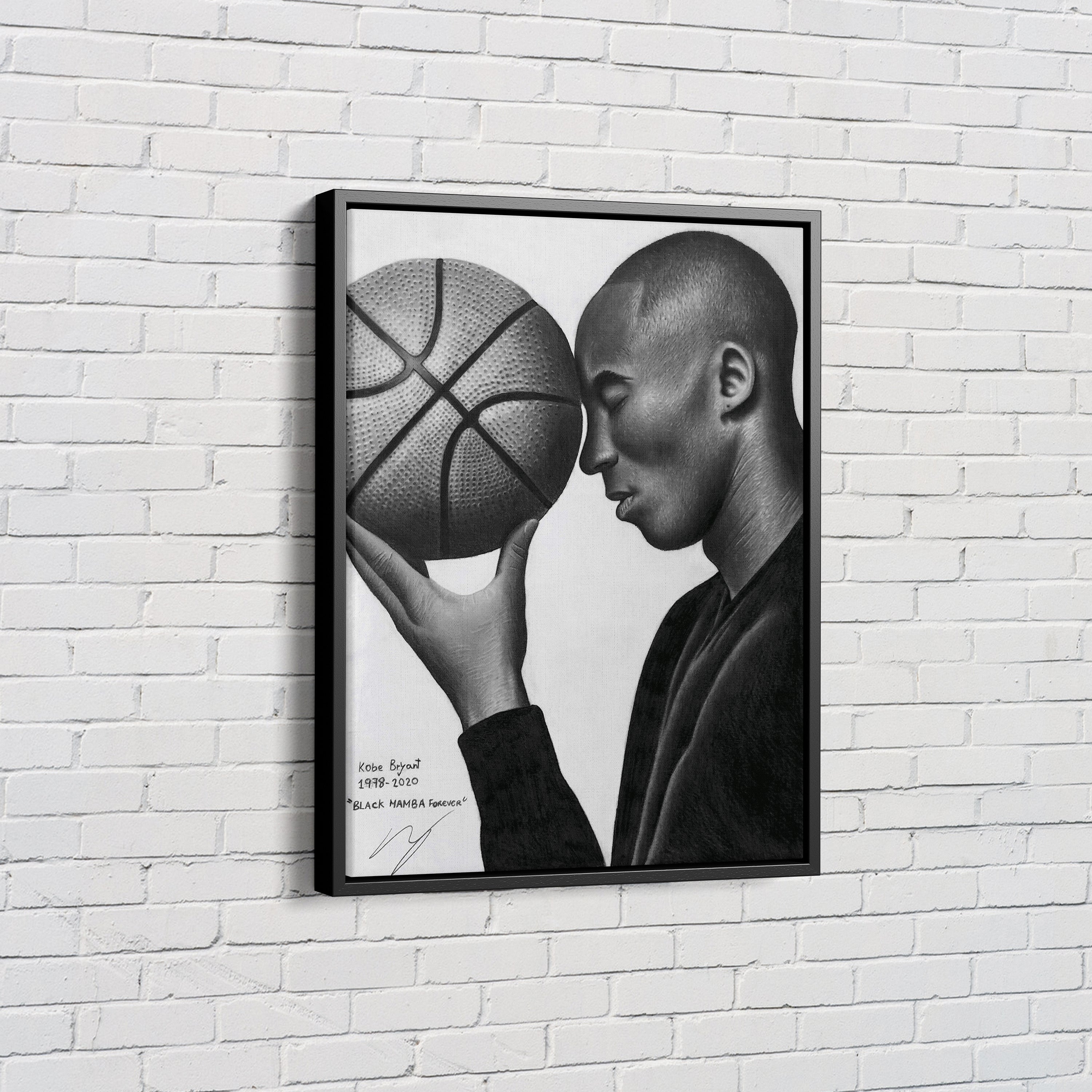 Kobe Bryant Slam Dunk Wall Art Basketball Canvas Print Black -  Israel