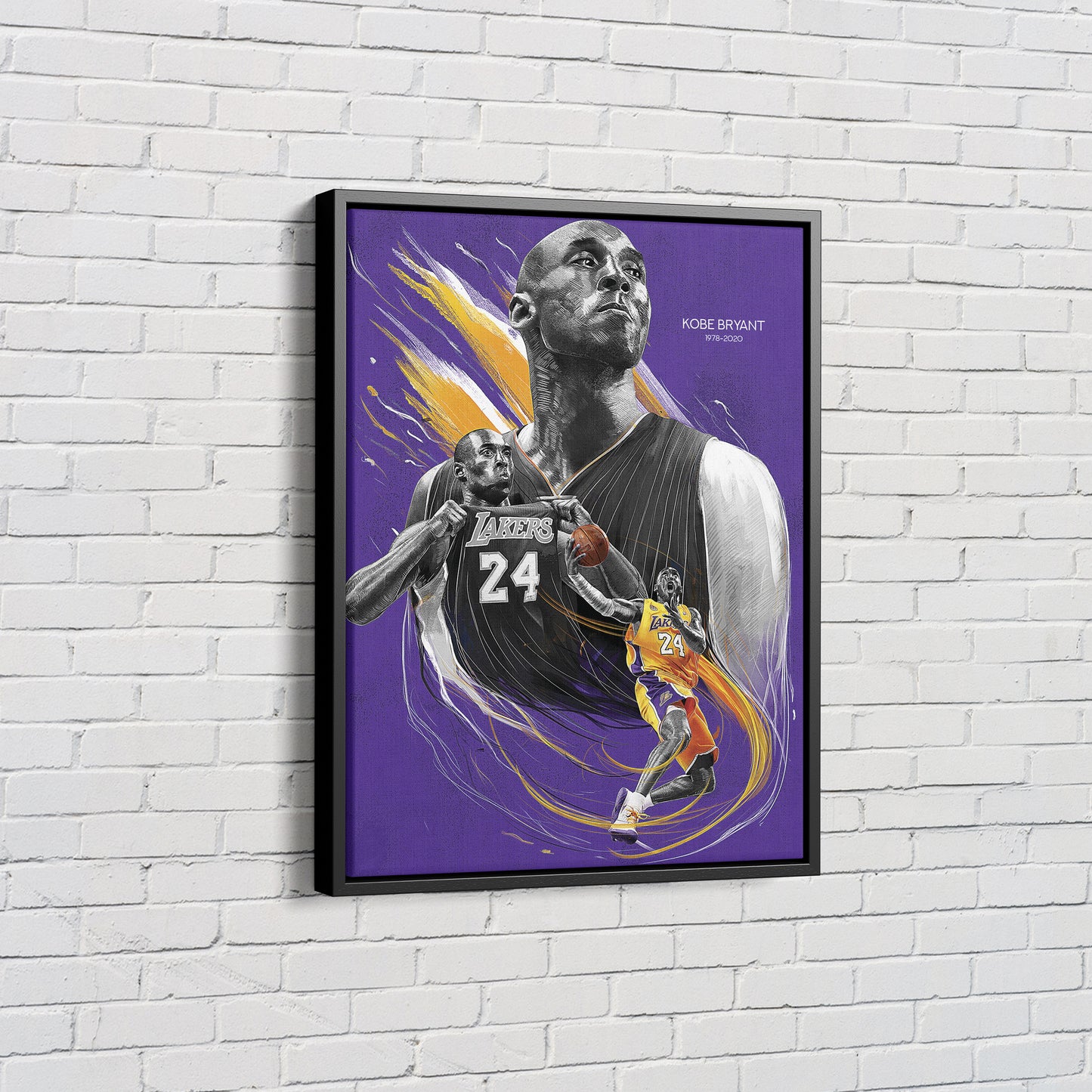 The Legend Kobe Bryant Art Lakers Canvas Poster Wall Art Print Home Decor Framed Art