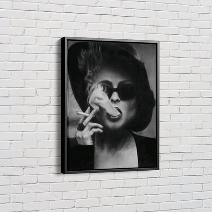 Fight Club Poster Marla Singer Smoking Canvas Wall Art Home Decor Framed Art