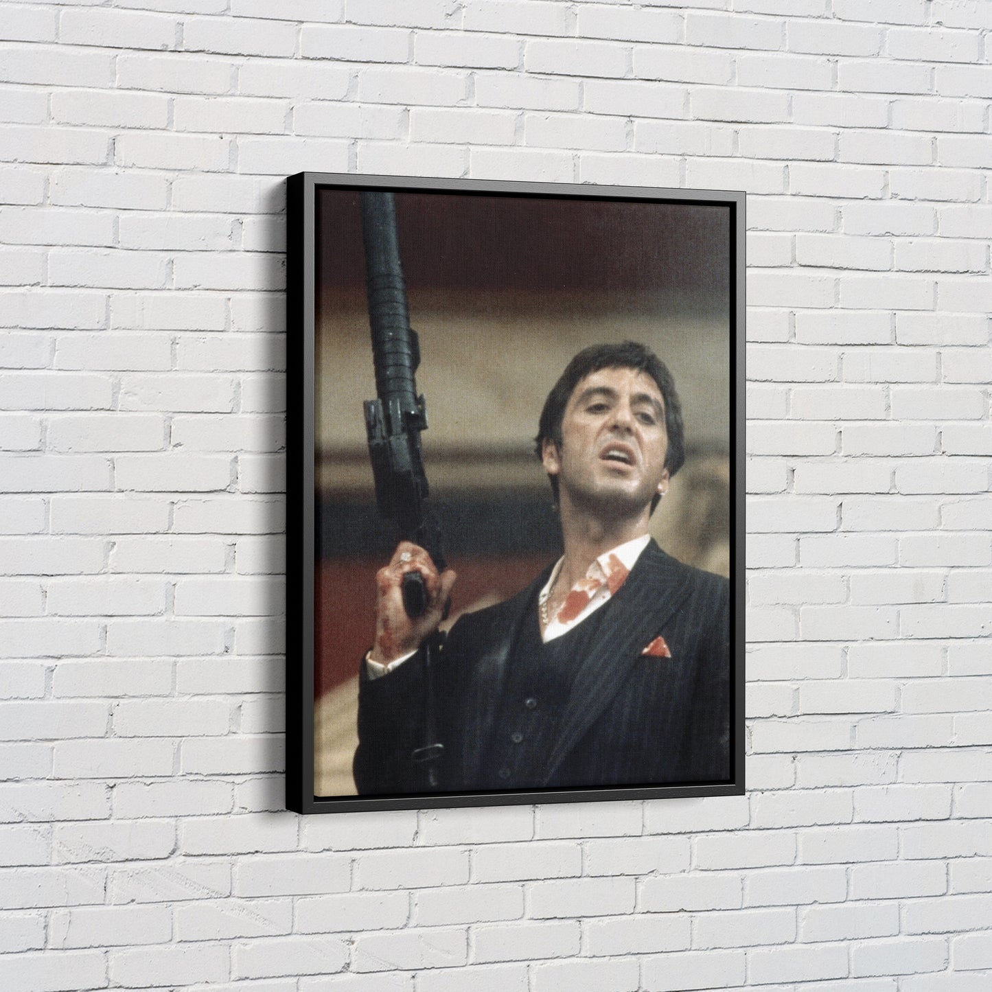 Scarface Poster Al Pacino with Gun Wall Art Canvas Canvas wall art Canvas wall decor Home Decor