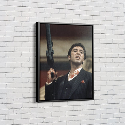 Scarface Poster Al Pacino with Gun Wall Art Canvas Canvas wall art Canvas wall decor Home Decor