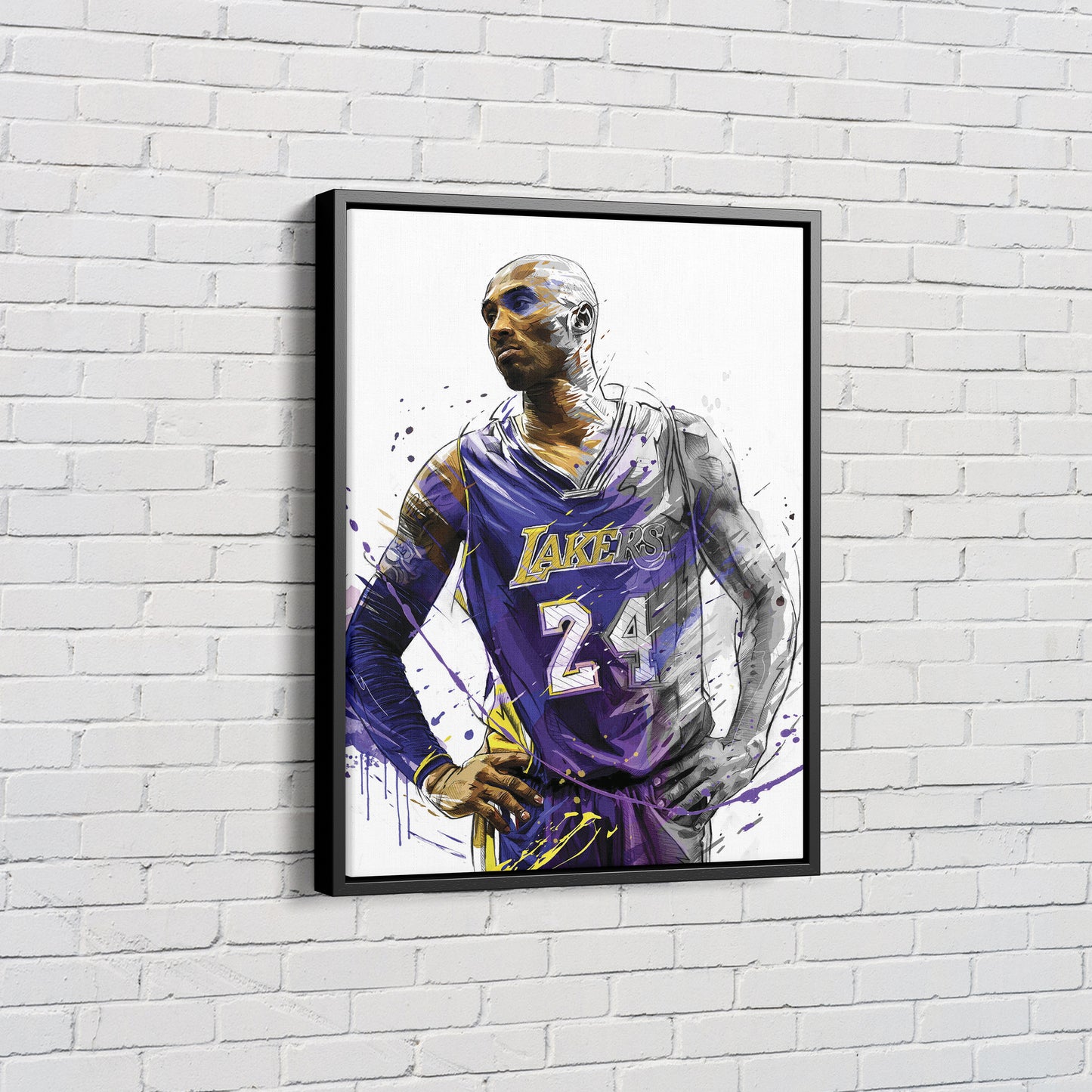 Kobe Bryant Basketball Player Poster Canvas Poster Wall Art Print Home Decor Framed Art