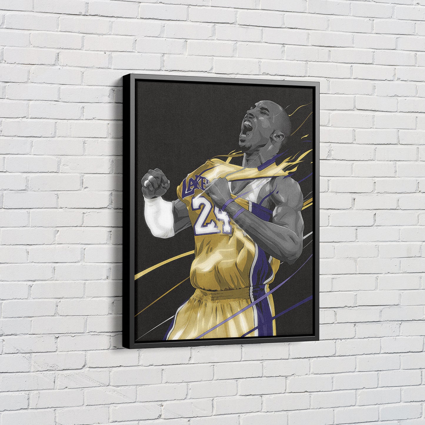 Kobe Bryant The Black Mamba The Legend Career Lakers Canvas Poster Wall Art Print Home Decor Framed Art