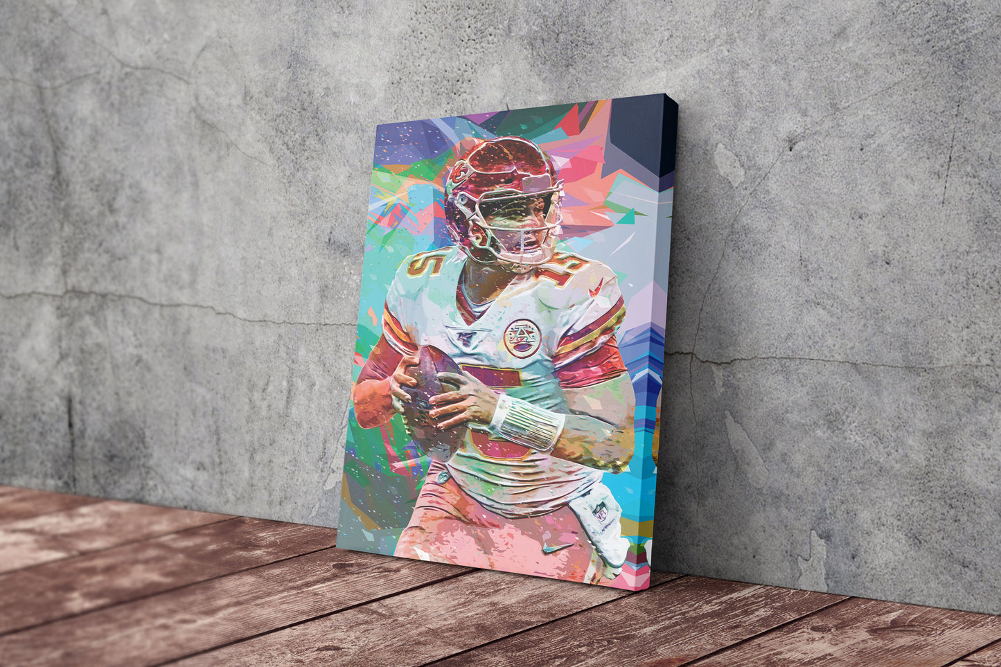 Patrick Mahomes Pop Art Poster Kansas City Chiefs Canvas Wall Art Home Decor Framed Art