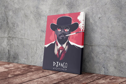 Django Unchained Poster illustration Wall Art Home Decor Hand Made