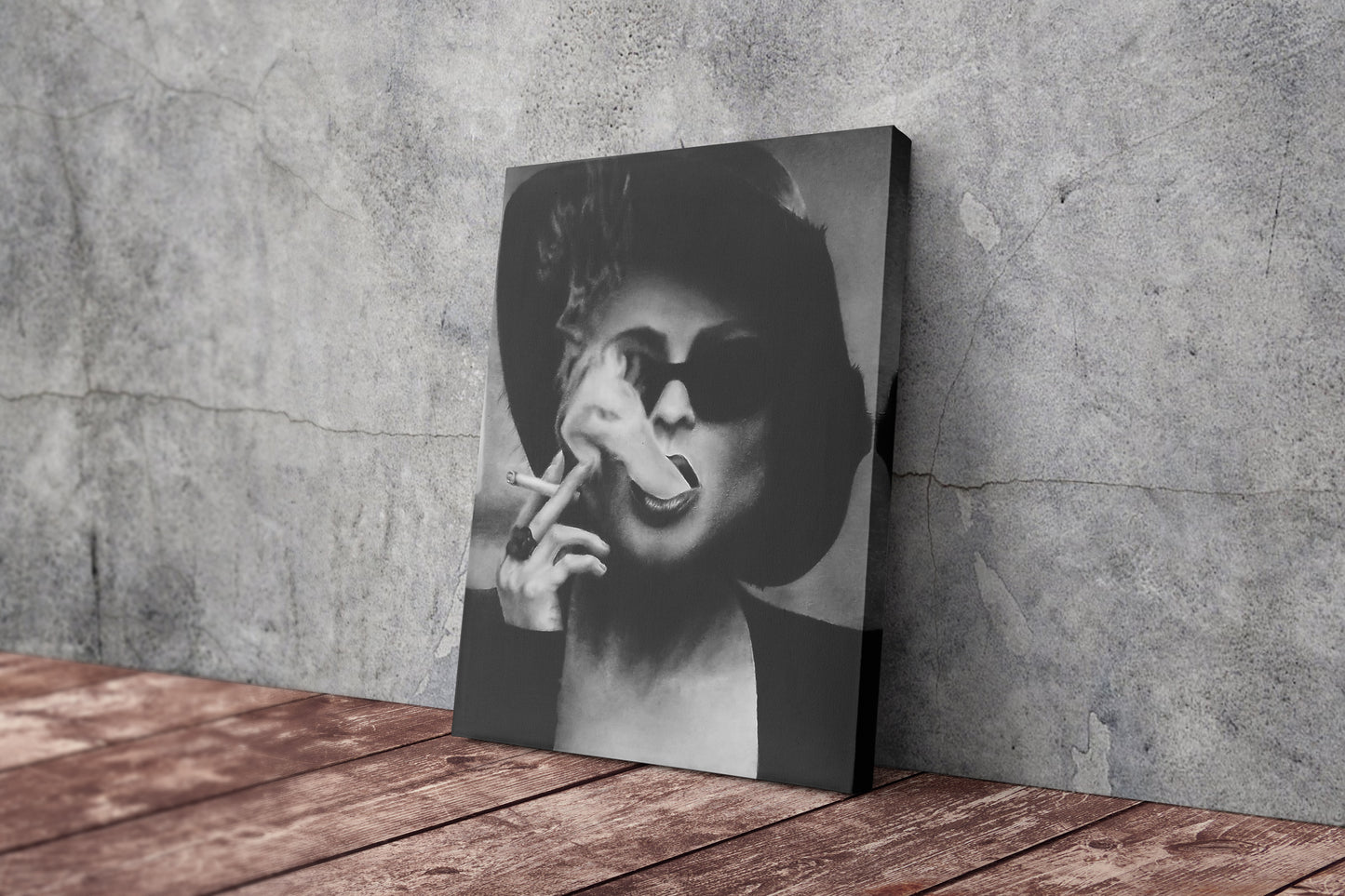 Fight Club Poster Marla Singer Smoking Canvas Wall Art Home Decor Framed Art