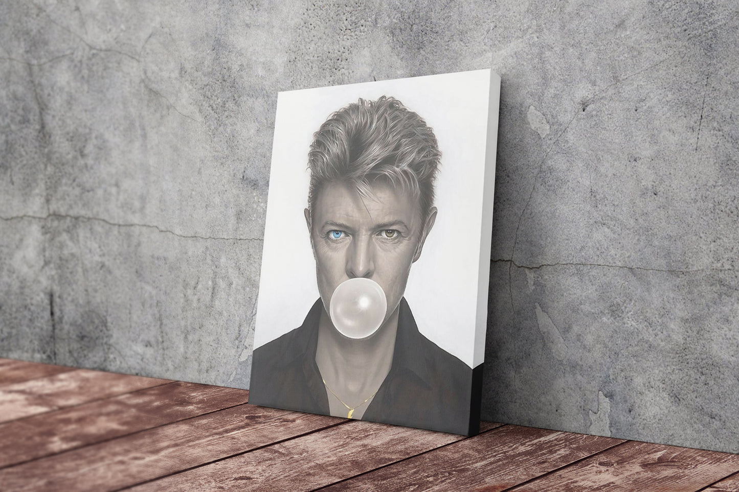 David Bowie Poster Chewing Gum Canvas Wall Art Home Decor Framed Art