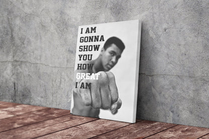Muhammed Ali Quote Poster Black and White Boxing Legend Canvas Wall Art Home Decor Framed Art