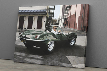 Steve McQueen Poster Jaguar XKSS Wall Art Canvas Canvas wall art Canvas wall decor Home Decor