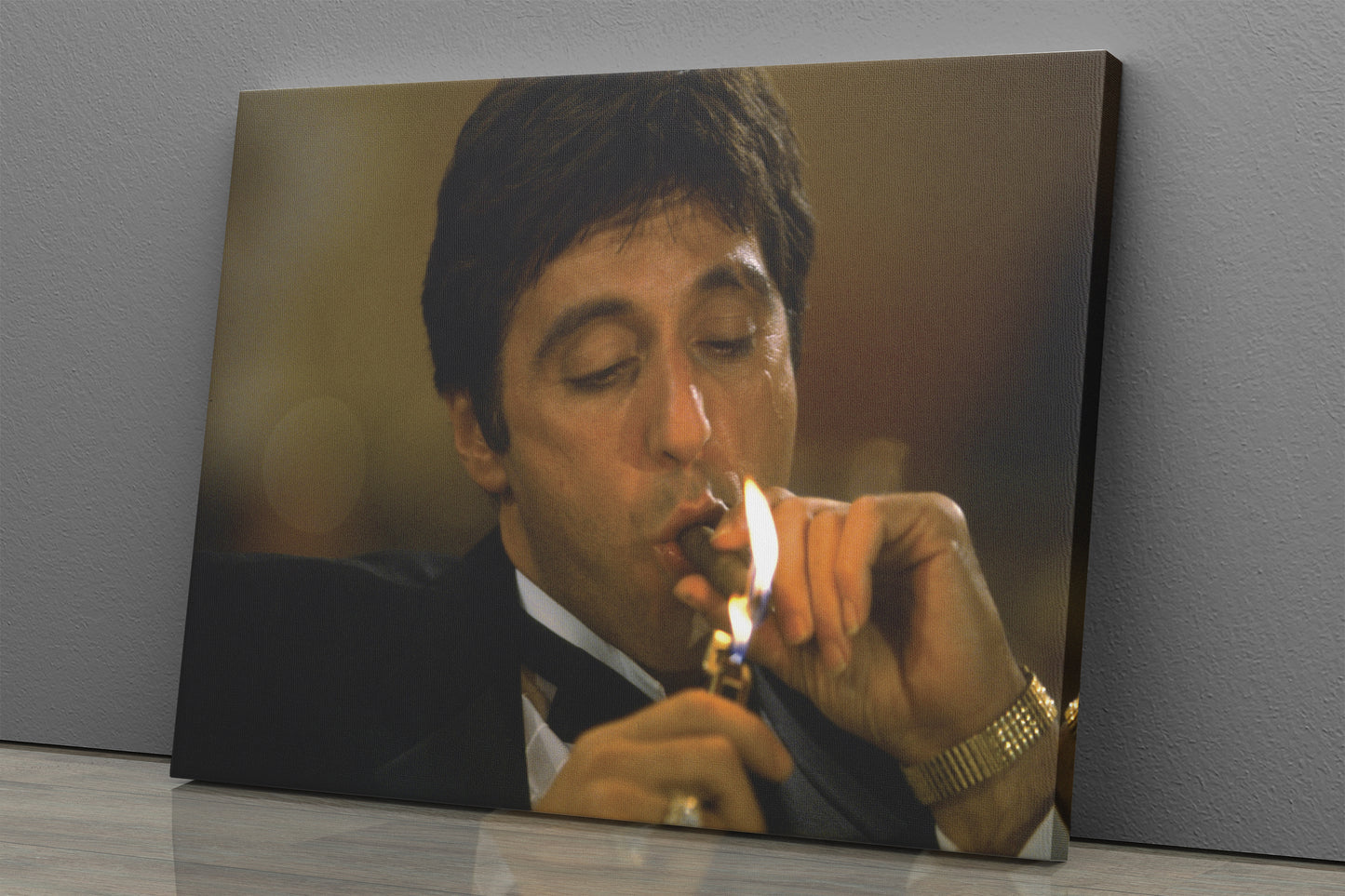 Scarface Tony Montana Poster Smoking Canvas Wall Art Home Decor Framed Art