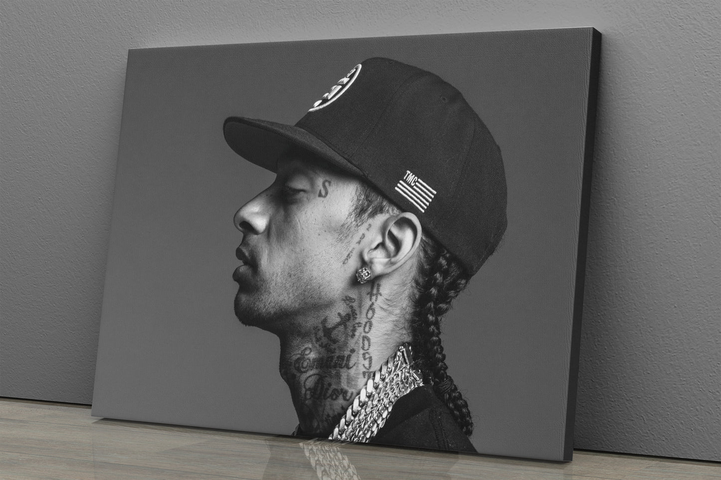 Nipsey Hussle Poster American Rapper Black and White Wall Art Home Decor Hand Made Canvas Print