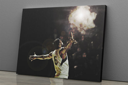 Lebron James Poster Basketball Effect Canvas Wall Art Home Decor Framed Art