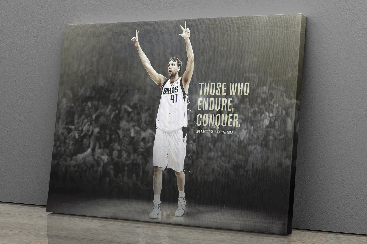 Dirk Nowitzki Poster Quotes Basketball Player Canvas Wall Art Home Decor Framed Art