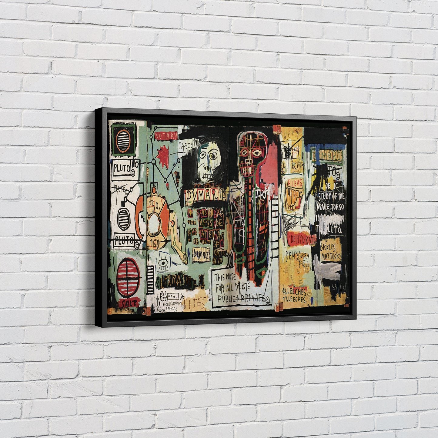 Notary by Jean-Michel Basquiat Abstract Poster Canvas Wall Art Home Decor Framed Art