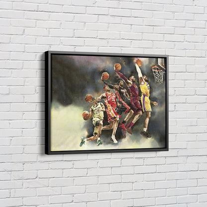 Lebron James Poster The Evolution Basketball Hand Made Posters Canvas Wall Art Home Decor