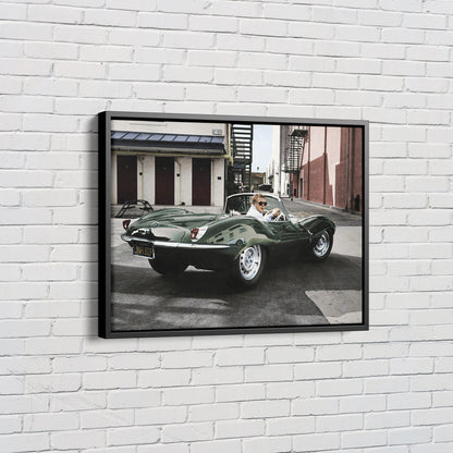 Steve McQueen Poster Jaguar XKSS Wall Art Canvas Canvas wall art Canvas wall decor Home Decor