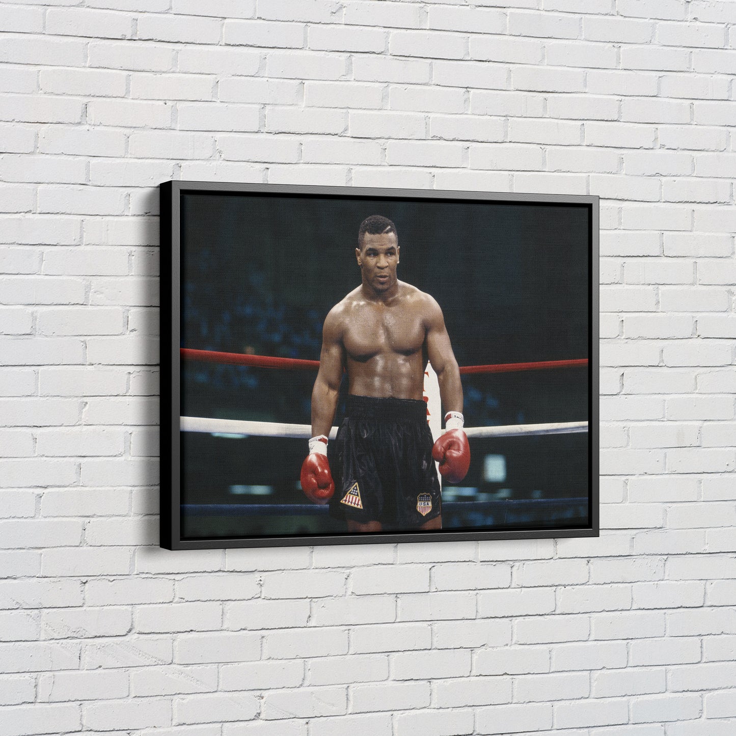 Mike Tyson Poster Standing Iron Mike Boxing Canvas Wall Art Home Decor Framed Art