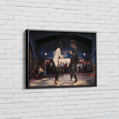 Pulp Fiction Dance The Twist Poster Movie Scene Canvas Wall Art Home Decor Framed Art