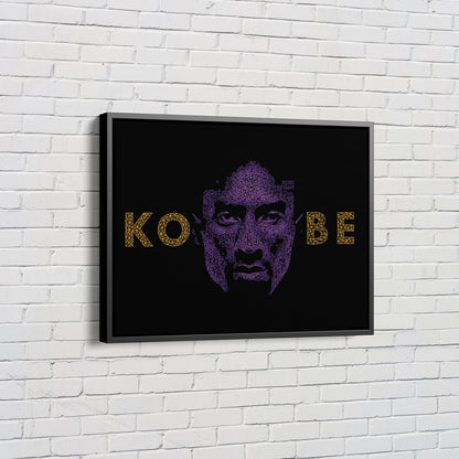 Kobe Bryant Graphical Effect Canvas Poster Wall Art Print Home Decor Framed Art