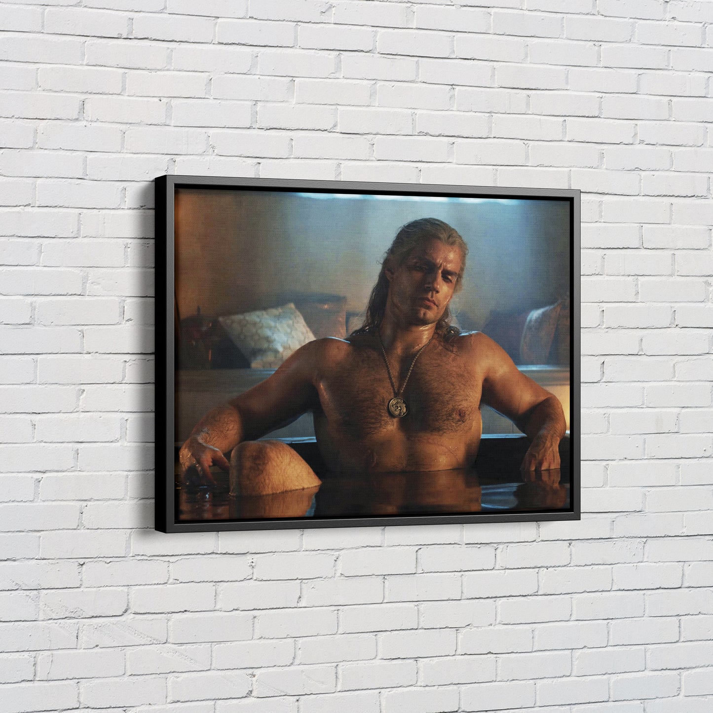 Henry Cavill Geralt Poster The Witcher Bathtub Canvas Wall Art Home Decor Framed Art