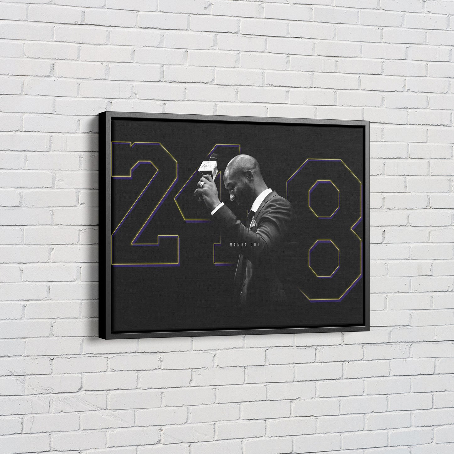 Mamba out - 248- Legend - Kobe Braynt - Black and White Canvas Poster Wall Art Print Home Decor Framed Art