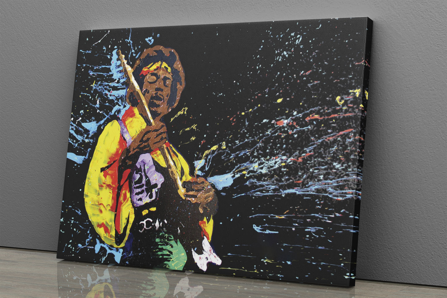 Jimi Hendrix Poster Abstract Canvas Wall Art Home Decor Framed Art