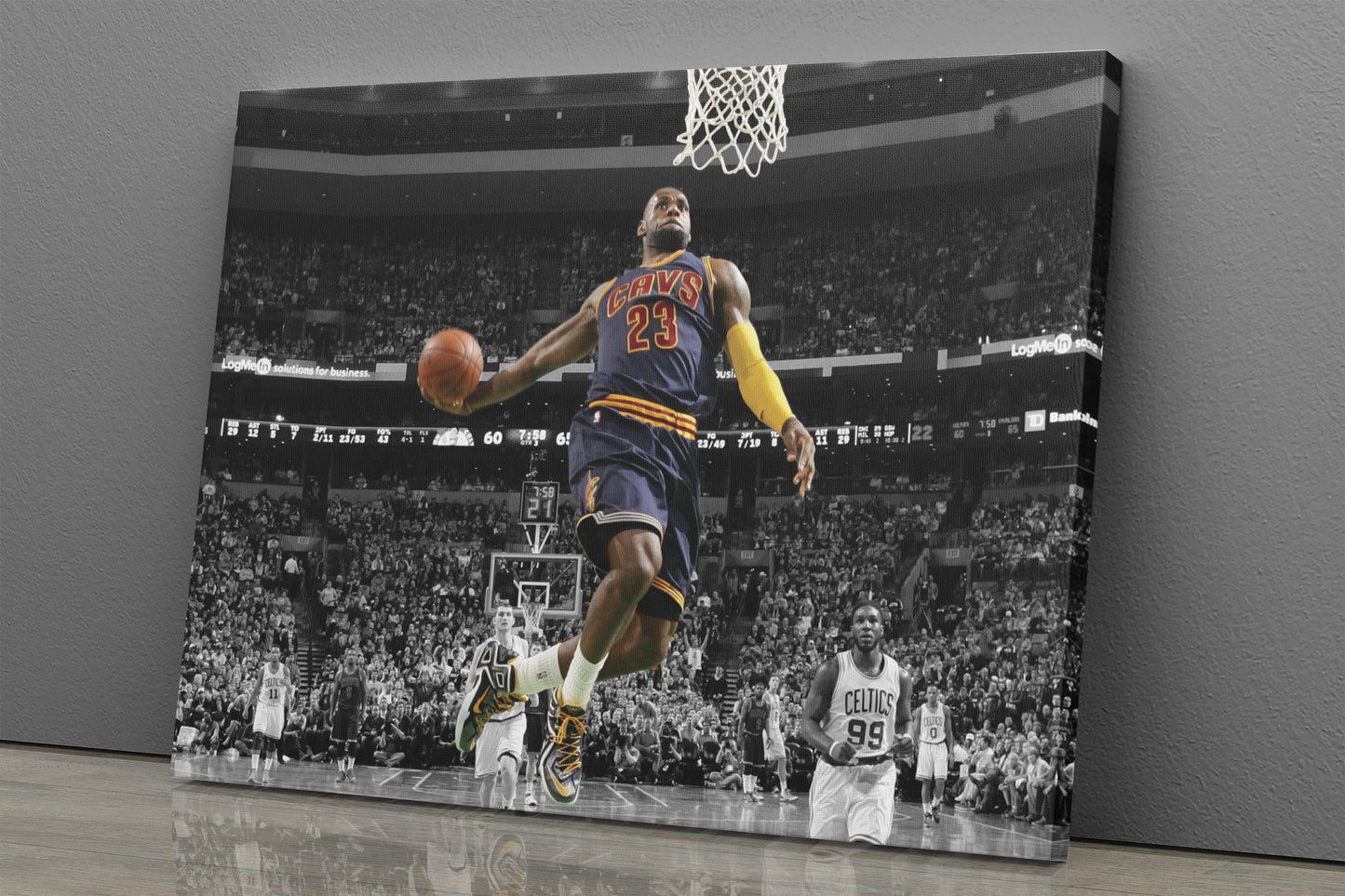 LeBron James Poster Basketball Art Effect Wall Art Home Decor Framed Art