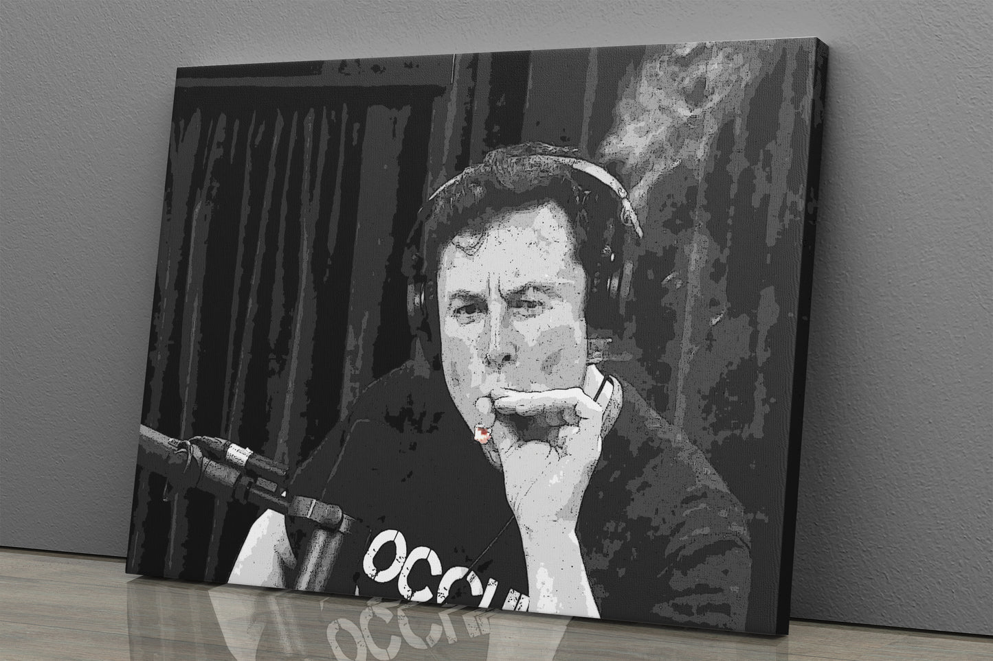 Elon Musk Poster Smoking Wall Art Home Decor Hand Made Canvas Print