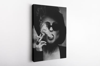 Fight Club Poster Marla Singer Smoking Canvas Wall Art Home Decor Framed Art