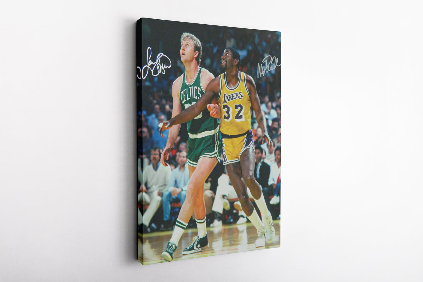Larry Bird and Magic Johnson Poster Basketball Wall Art Home Decor Hand Made