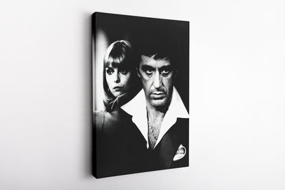 Scarface Poster Black and White Canvas Wall Art Home Decor Framed Art