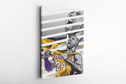 Kobe Bryant Basketball Player with Effect Canvas Poster Wall Art Print Home Decor Framed Art