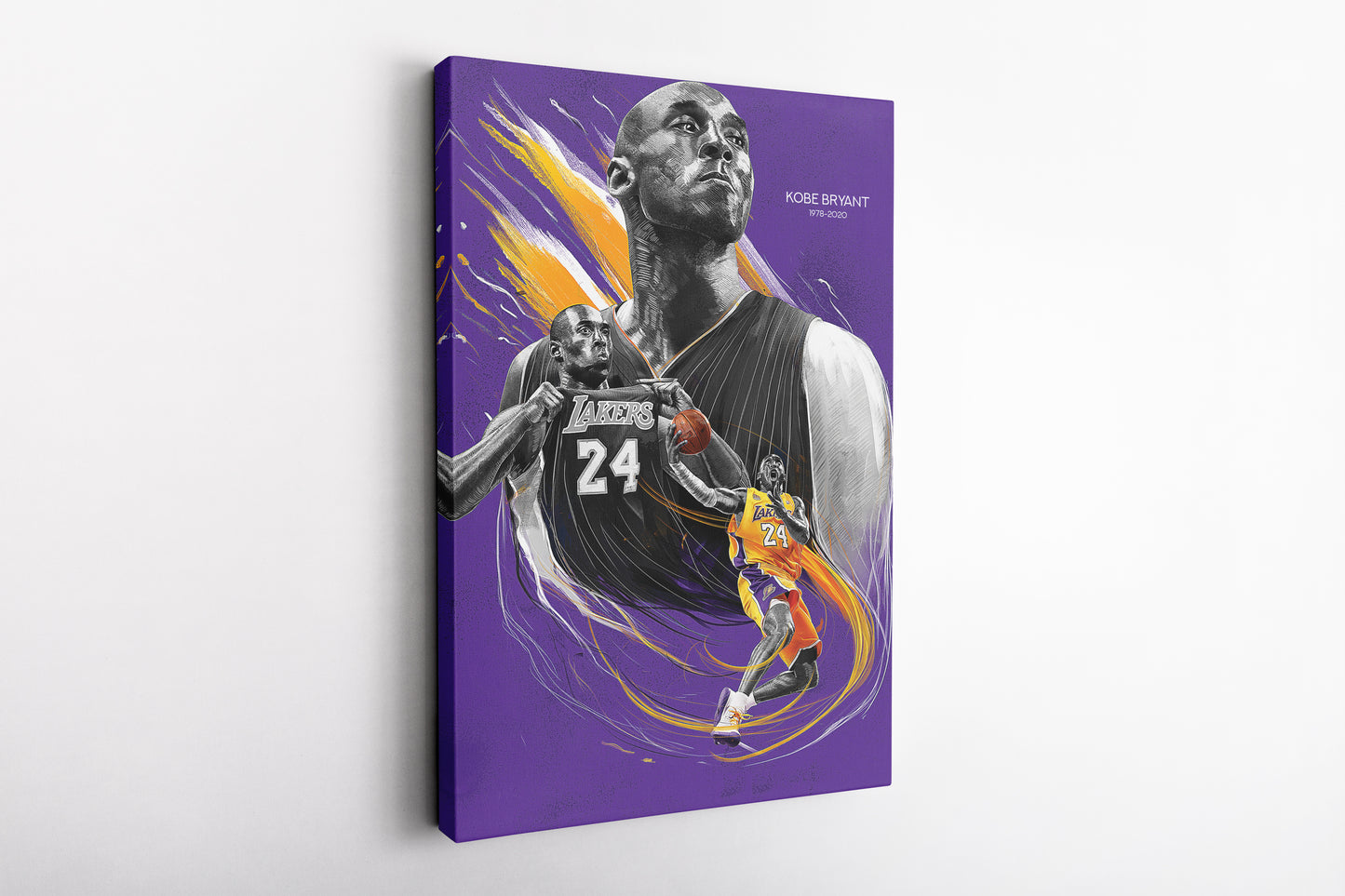 The Legend Kobe Bryant Art Lakers Canvas Poster Wall Art Print Home Decor Framed Art