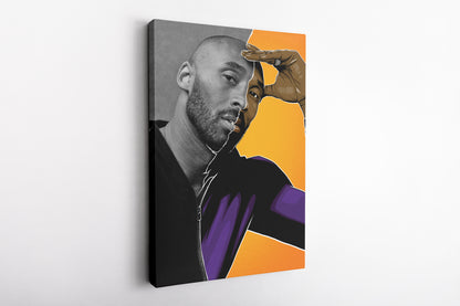 Kobe Bryant Cartoon Effect Canvas Poster Wall Art Print Home Decor Framed Art