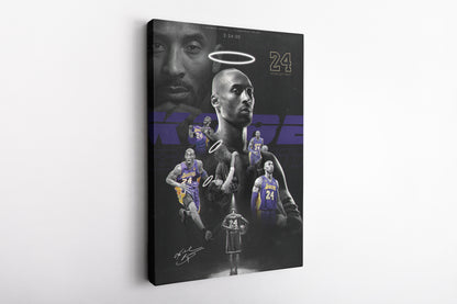 Mamba Out Kobe Bryant 2-24-20 Basketball Canvas Poster Wall Art Print Home Decor Framed Art