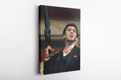 Scarface Poster Al Pacino with Gun Wall Art Canvas Canvas wall art Canvas wall decor Home Decor