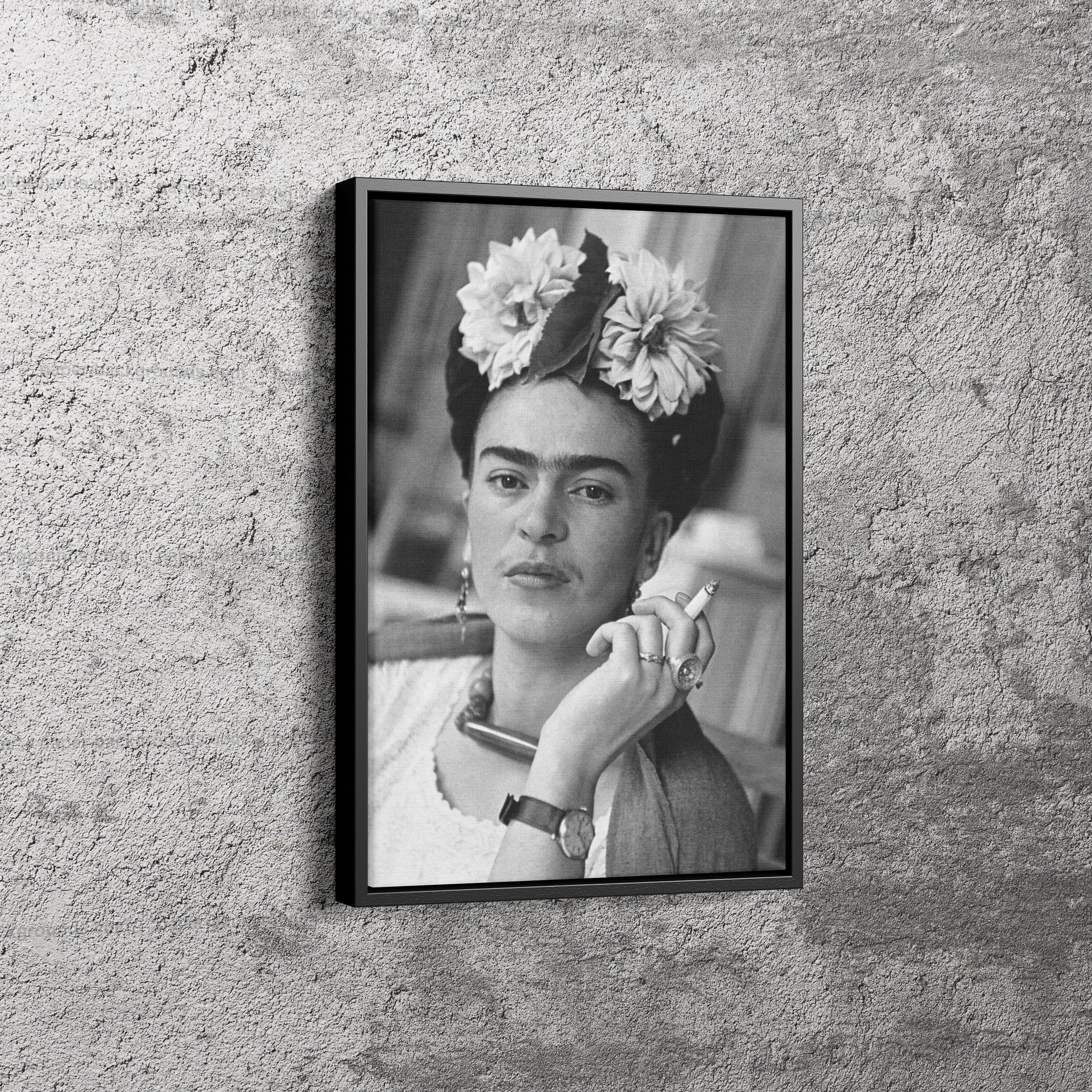 Wall Art Frida Kahlo Canvas Prints Poster Smoke Girl Picutre