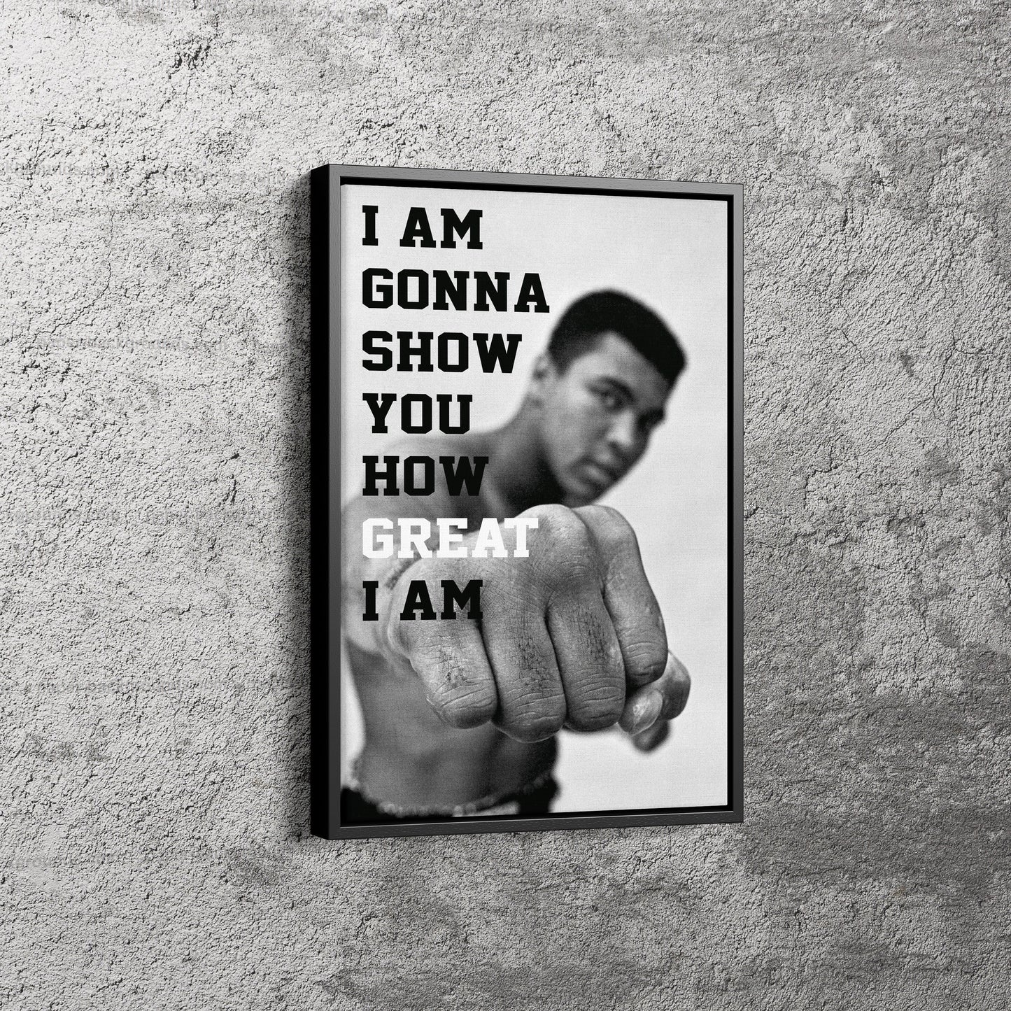 Muhammed Ali Quote Poster Black and White Boxing Legend Canvas Wall Art Home Decor Framed Art