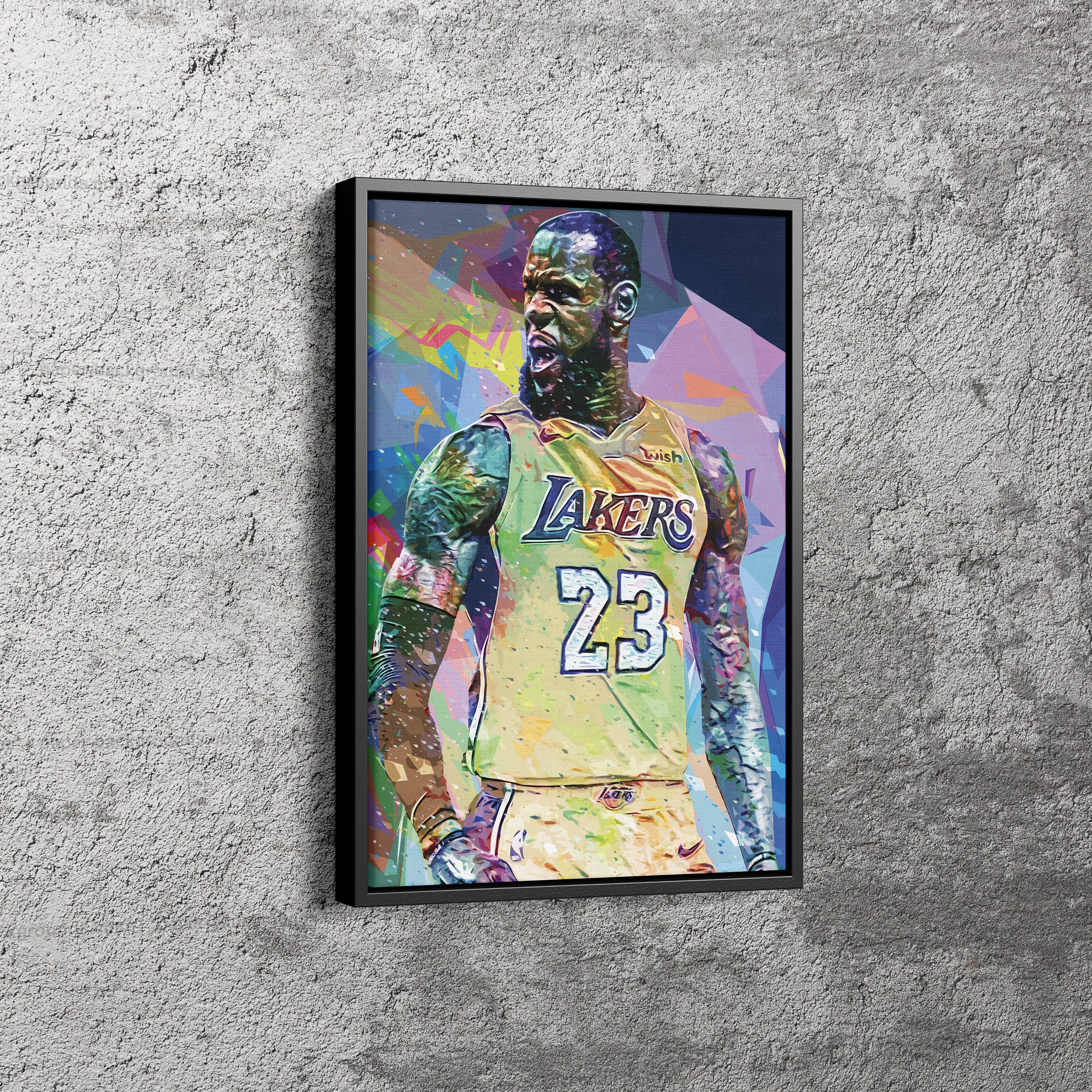 LeBron James Lakers Poster 23 Photo Wall Art Print