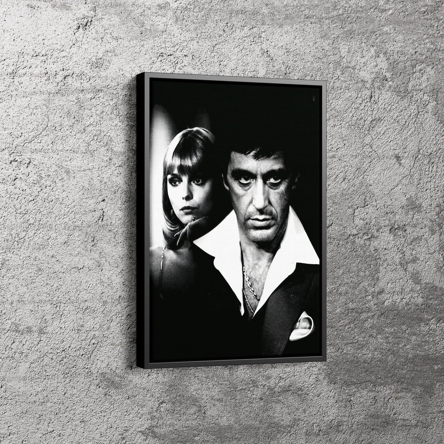 Scarface Poster Black and White Canvas Wall Art Home Decor Framed Art