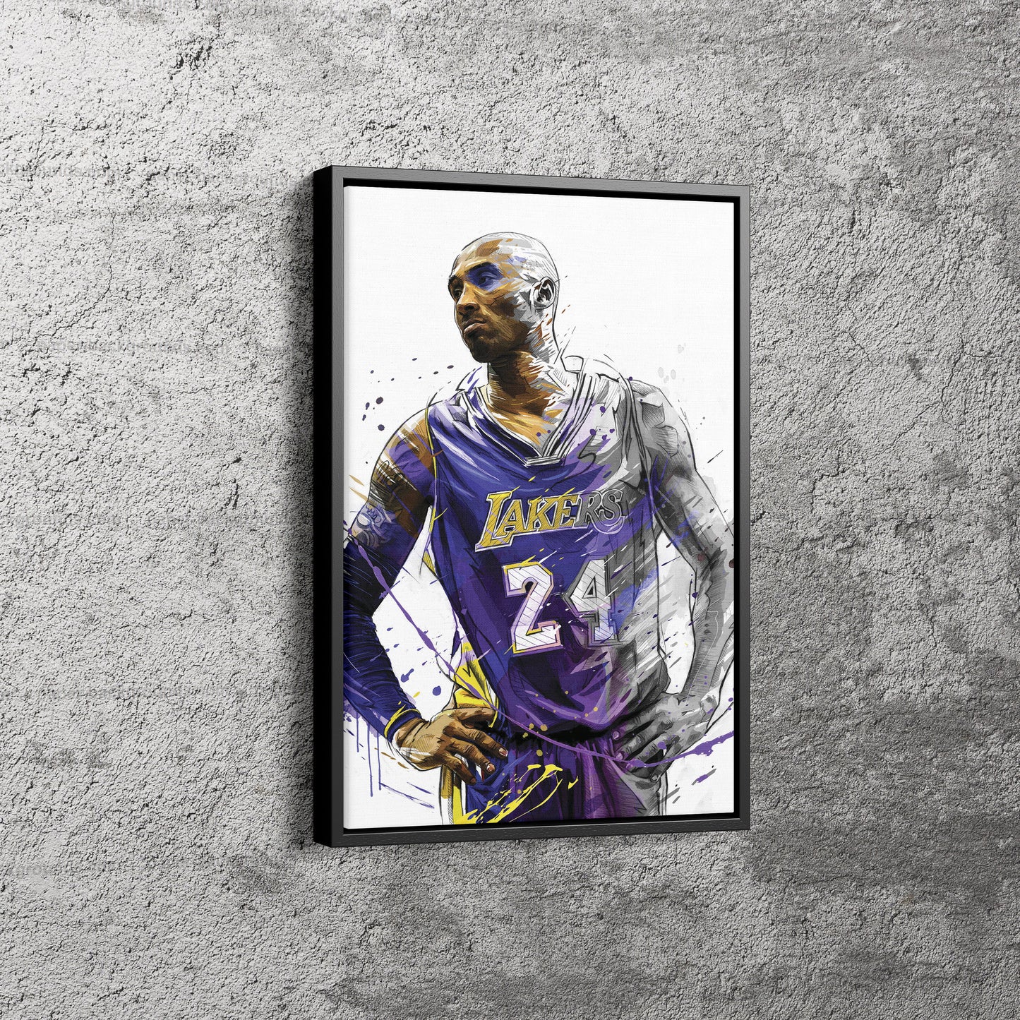 Kobe Bryant Basketball Player Poster Canvas Poster Wall Art Print Home Decor Framed Art