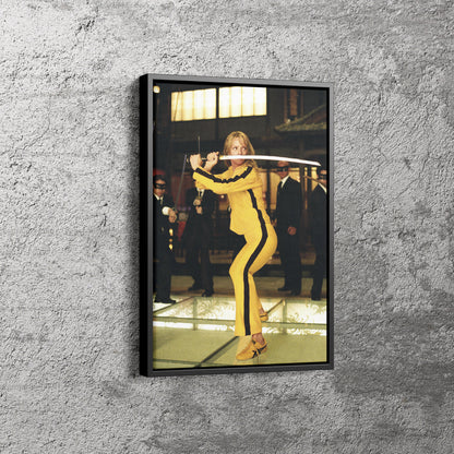 Kill Bill Poster Uma Thurman Movie Scene Canvas Wall Art Home Decor Framed Art