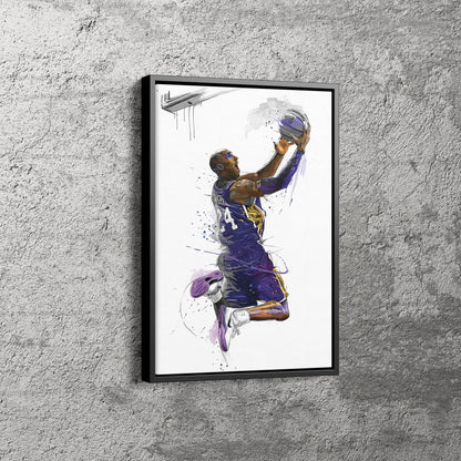 Kobe Bryant Basket Basketball The King Canvas Poster Wall Art Print Home Decor Framed Art