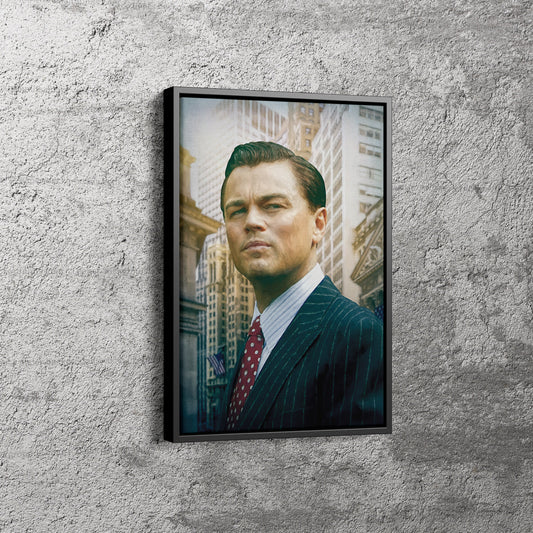 The Wolf of Wall Street Poster Stock-Broker Leo Painting Canvas Wall Art Home Decor Framed Art