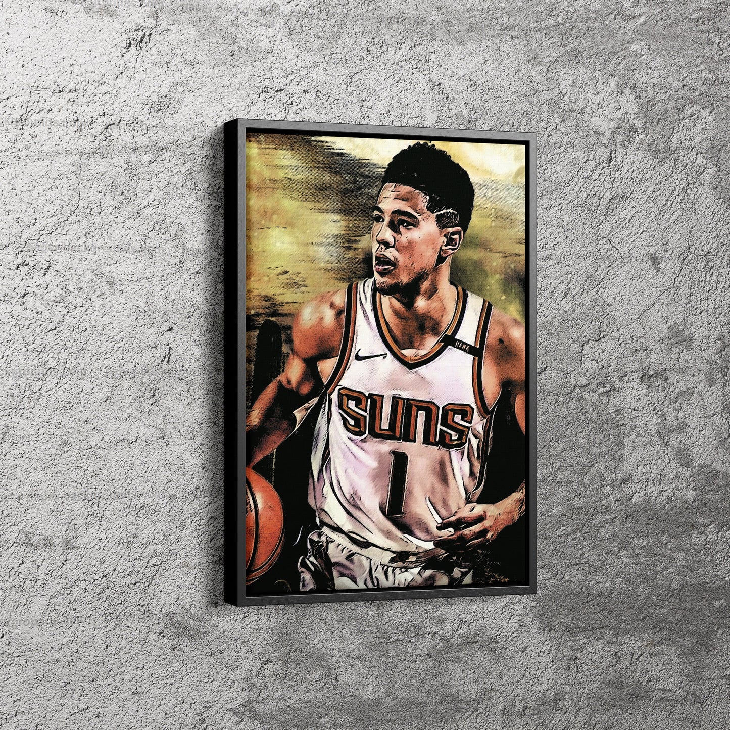 Devin Booker Poster Phoenix Suns Art Effect Canvas Wall Art Home Decor Framed Art