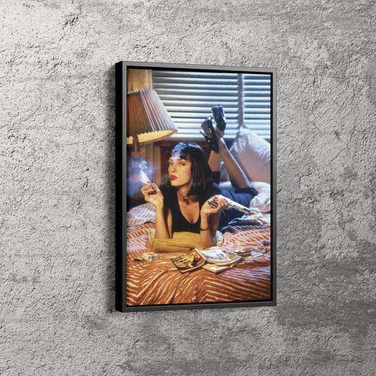 Pulp Fiction Poster Uma Thurman Hand Made Posters Canvas Wall Art Home Decor